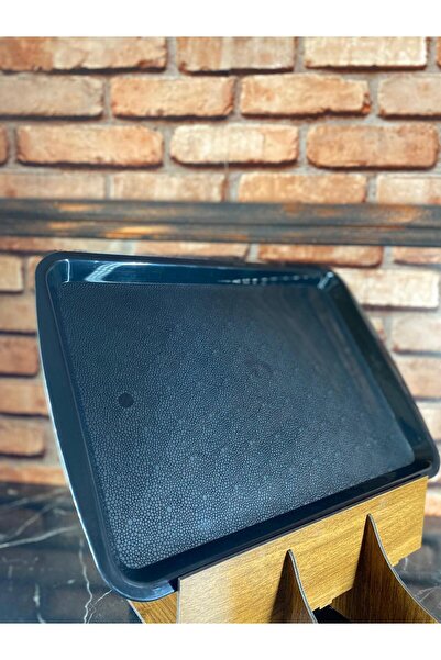 PEARSTORE (Small Size) 10 Pieces 20X30 cm Black Fast Food Tray, Serving Tray,...