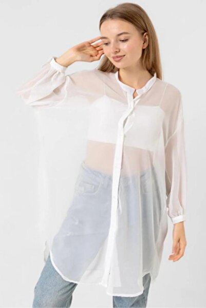 JUST MAY Kadın Tül Gömlek