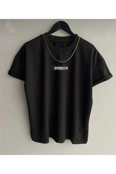 Minikelya New Season Brooklyn Printed Oversize Cotton T-shirt