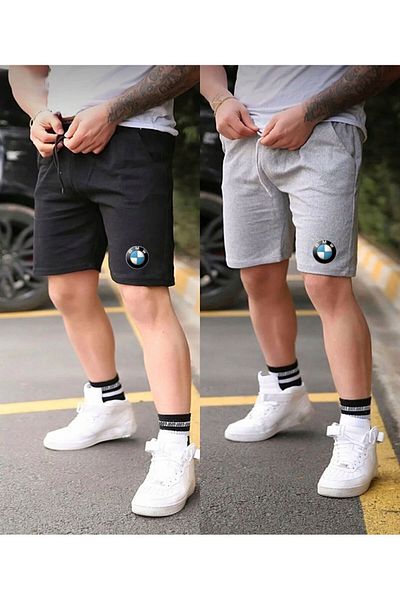 Minikelya New Season Bmw Printed Shorts 2 Pieces Set