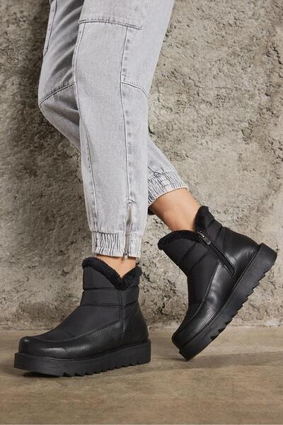 Walkenzo 4006 Kadın Kürklü Kaymaz Taban Termal Kar Botu