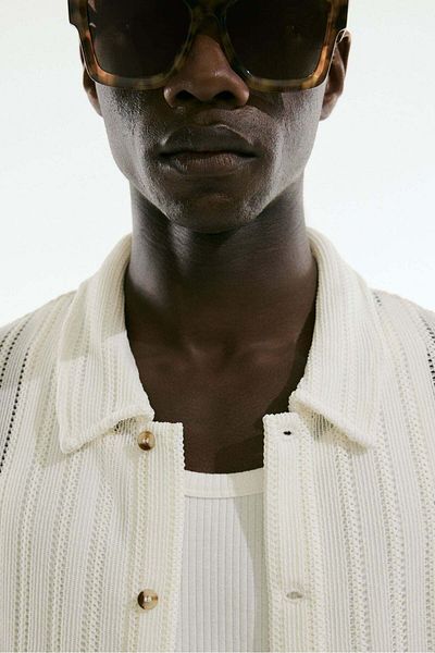 H&M Regular Fit Crochet-look Shirt