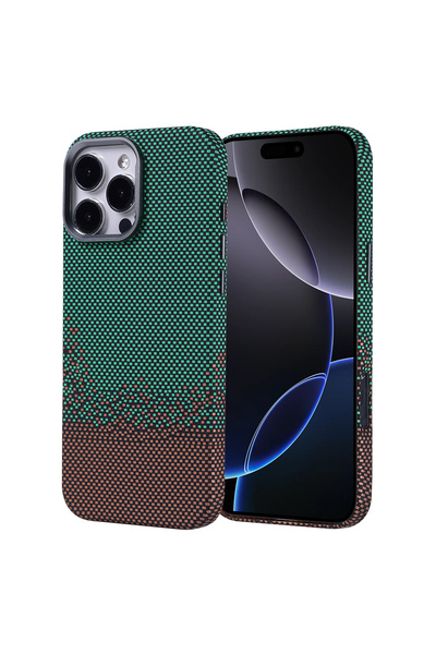 Rivor Apple iPhone 16 Pro Uyumlu Kılıf Magsafe Şarj Özellikli Karbon Fiber Gö...