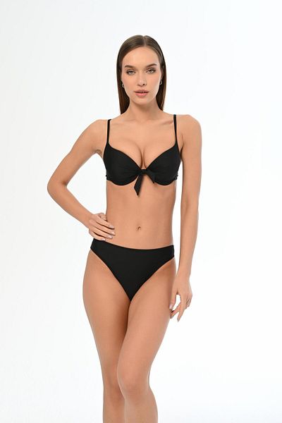 AQUAVİVA Aquaviva Women's Black Bow Taiwan Covered Bikini Set