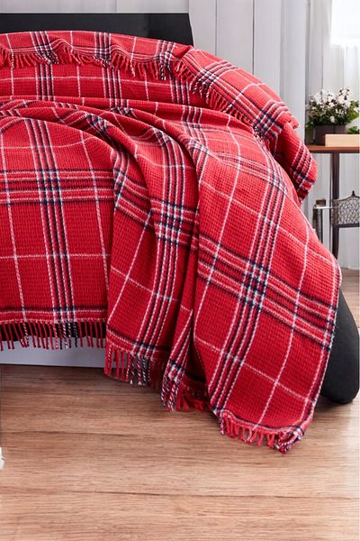pepuza Cotton Blanket - Single Nordic Style Red