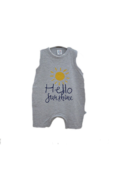 Newteam Baby Boy Patterned Short Sleeve Jumpsuit 5106