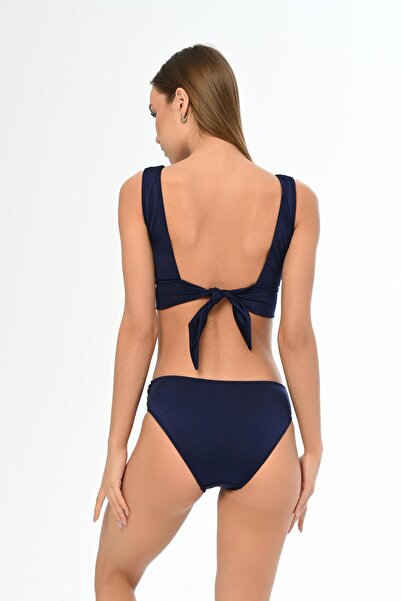 AQUAVİVA Γυναικείο Bralet Bikini Navy Blue Aquaviva - Με κορδόνια στην πλάτη