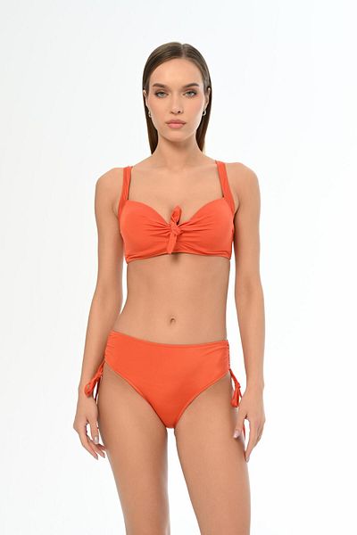 AQUAVİVA Aquaviva Julia Bikini Set - Orange Bow and Side Sliding