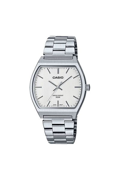 Casio Casio Men's White Dial Quartz Watch with Stainless Steel Strap MTP-B140D-7AVDF