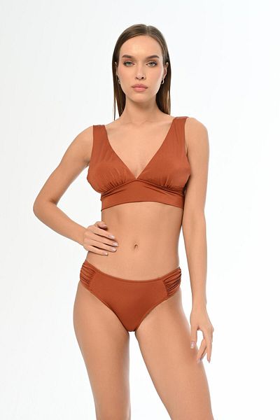 AQUAVİVA Γυναικείο Bralet και Σετ μπικίνι Aquaviva Cinnamon Color - Δαντέλα στην πλάτη