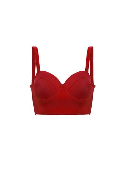 AQUAVİVA Aquaviva Women's Red Valencia Back Detailed Padded High Waist Bikini Set