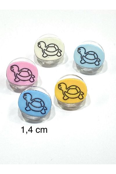 karantuhafiye 10 Pieces Light Blue Baby Button / Turtle Model
