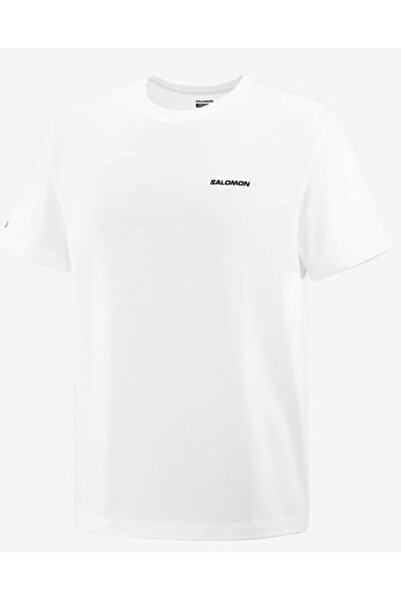 Salomon Logo Tee Men T-Shirt Lc2522 Men's T-Shirt White