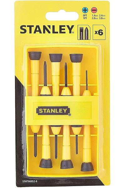 Stanley Stanley Precision Screwdriver Set - 6 Pieces for Electronics, Watches and Mobile Phones - Model 0-66-052