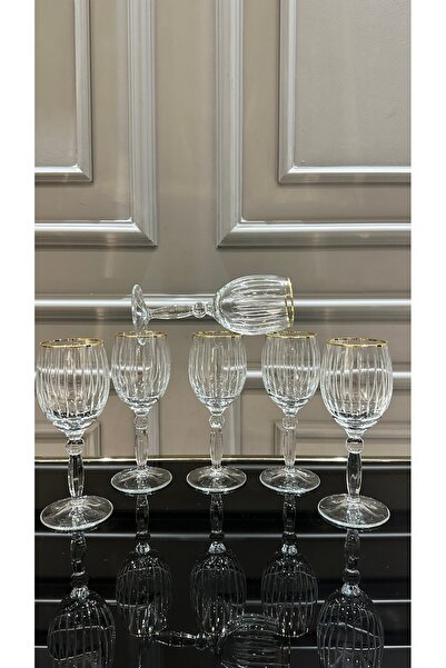 Vakıf home PAŞABAHÇE Kesme El işi Ayaklı Gold Kahve Yanı Su Bardağı