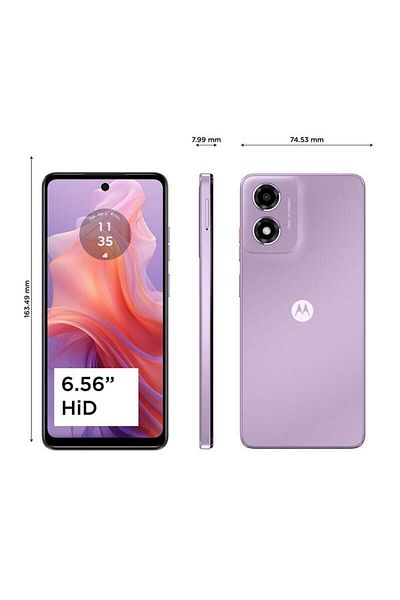 Motorola هاتف e14 ثنائي الشريحة، عربي، بنفسجي فاتح، رام 2 جيجابايت، سعة 64 جيجابايت، 4G، إصدار الشرق الأوسط
