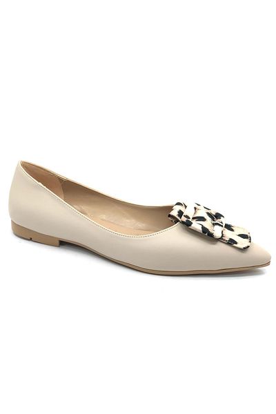 KCMN Balerina de damă Feles Leopard cu cataramă detaliată TEN