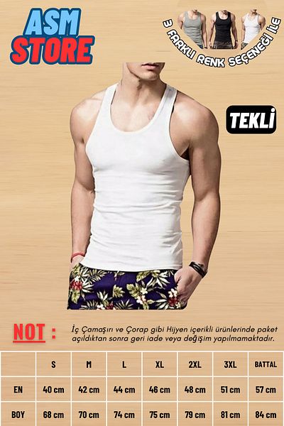Akpınar Men's Cotton Combed Athlete - Casual Comfortable Use