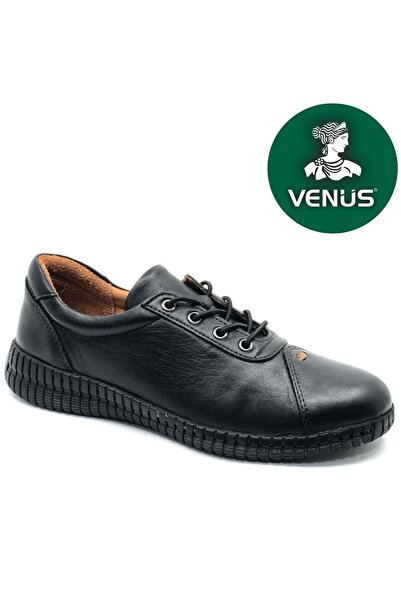 Venüs Feris Hakiki Deri Ortopedik Kadın Casual Ayakkabı SİYAH