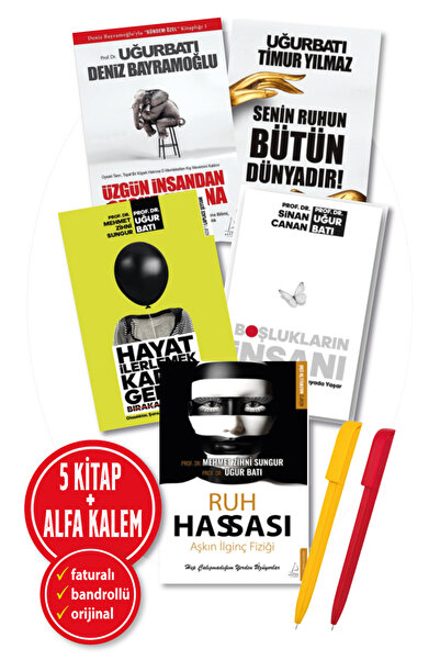 Destek Yayınları Alfa Kalem+ Uğur Batı 5 Kitap Boşlukların İnsanı+Üzgün İnsan...