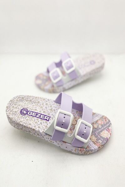 GEZER Kadın Kaydırmaz Yazlık Terlik Modeli Lila Terlik