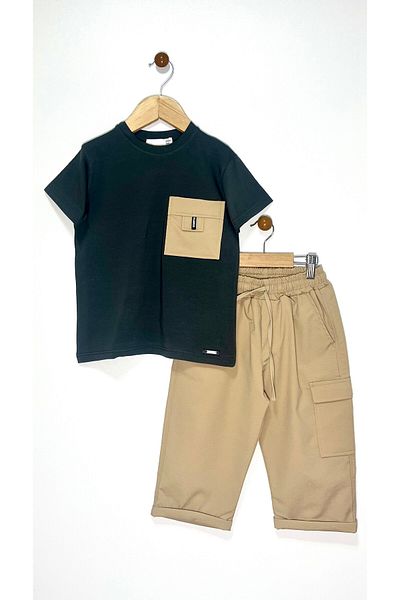 Kocaman Bebe Square Pocket Capri Boy's Suit
