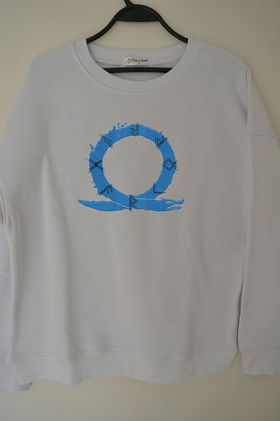 EldenStitch Φούτερ God Of War Κεντημένο Unisex Oversize