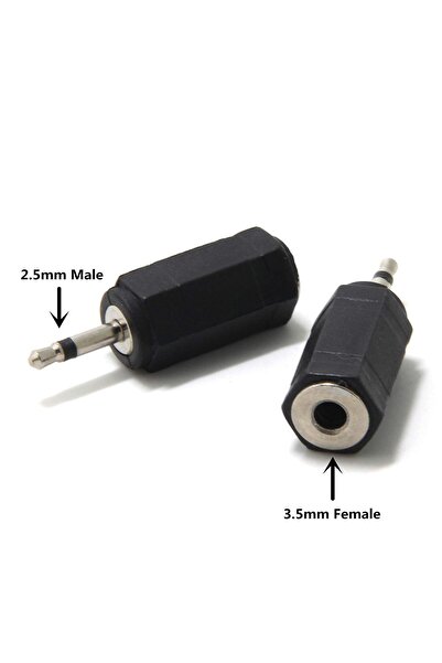 Generic محول سماعة رأس من قابس أحادي 2.5 مم ذكر إلى 3.5 مم أنثى