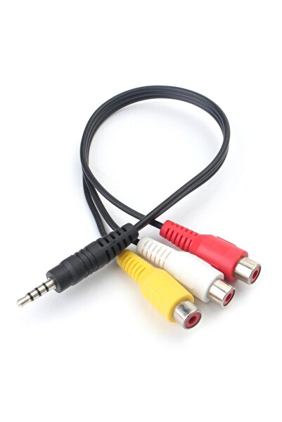 Generic مقبس صوت 3.5 ملم إلى 3RCA أنثى