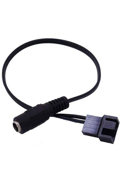 Generic 5.5mm x 2.1mm Female Power Supply Plug to 3 Pin or 4 Pin Male PC Case Fan Power Adapter Cable