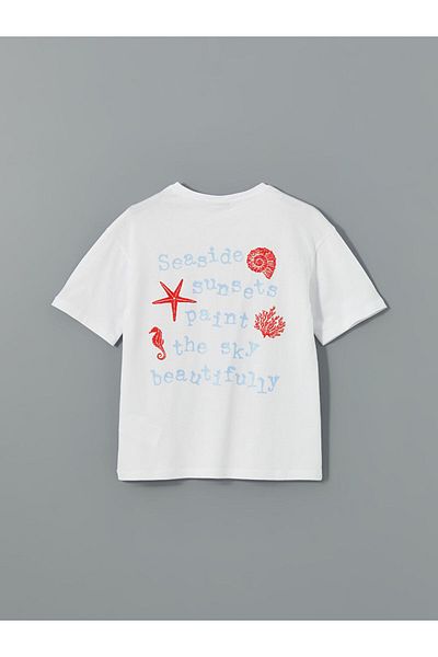 LC Waikiki Tricou pentru fete cu gât crew de sezon nou - S5BE47Z4