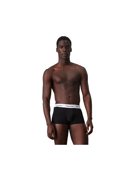 Calvin Klein Herren-Boxershorts aus Baumwolle mit schmaler Passform und elastischem Bund, 3-teilig, Schwarz-Weiß-Grau, LV00NB4389-MP1
