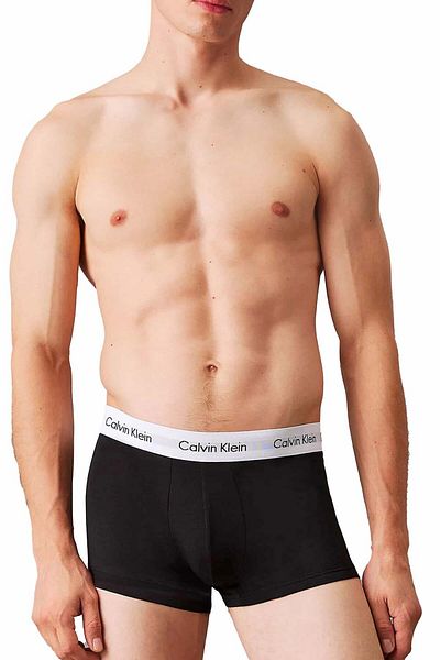 Calvin Klein Herren-Boxershorts aus Baumwolle mit schmaler Passform und elastischem Bund, 3-teilig, Schwarz, LV00NB4389-UB1