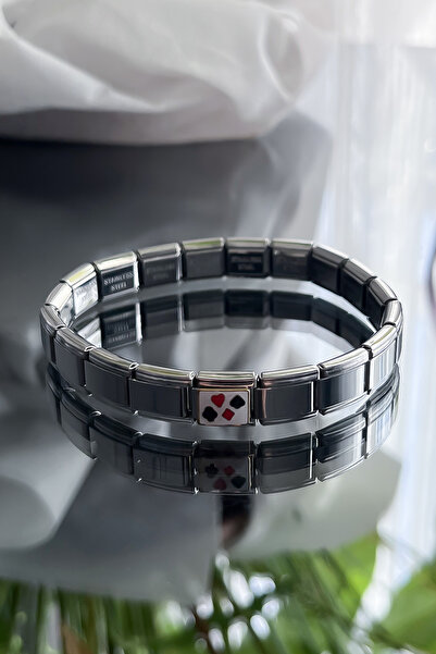 shop سوار ساحر إيطالي – سحر بنمط أوراق اللعب - ستانلس ستيل