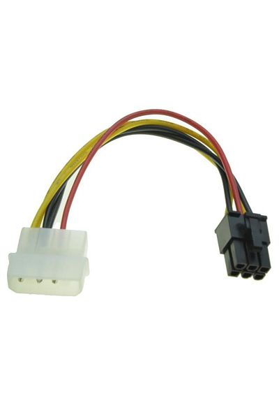 Generic محول طاقة بطاقة الفيديو PCI-Express PCIE من 4 دبابيس إلى 6 دبابيس