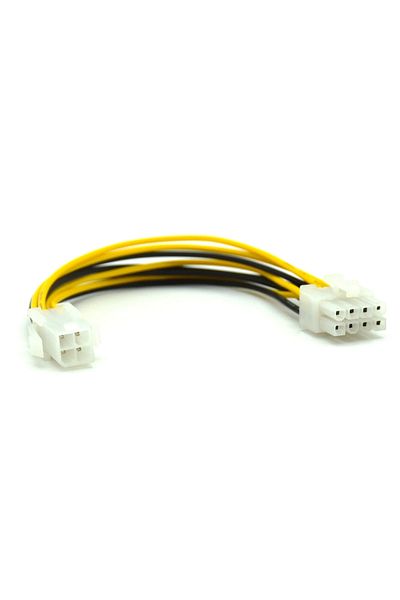 Generic كابل تمديد ATX من 4 دبابيس أنثى إلى 8 دبابيس ذكر