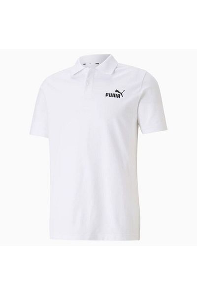 Puma Men's White Ess Pique Polo Polo Tshirt 586674 -02