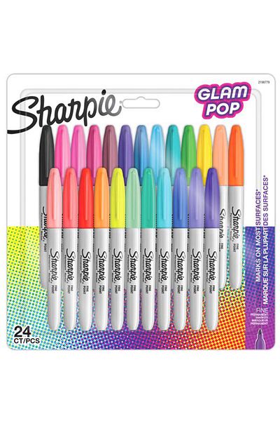 Sharpie Sharpie Fine Permanent Marker Glam Pop 24 Colors