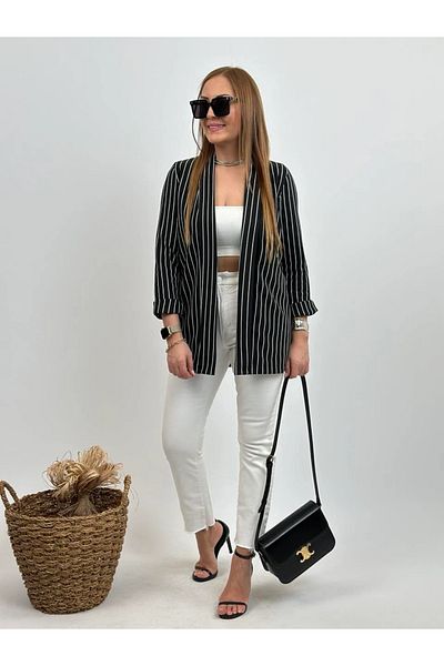 GLİA Striped Double Sleeve Jacket