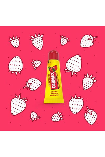 Carmex Strawberry Spf15 Lip Balm 10 G X 3