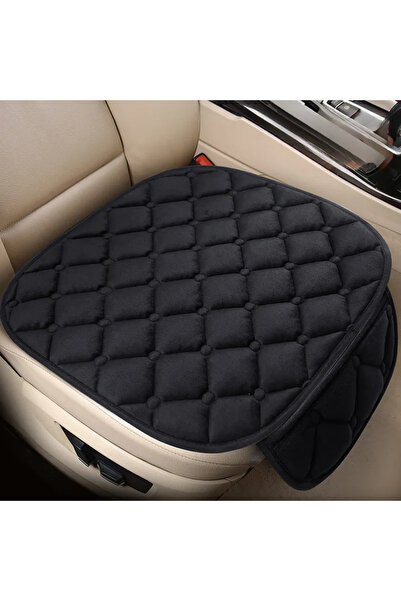 Choice 1 قطعة من أغطية مقاعد السيارة السوداء، وسادة واقية للمقاعد الدافئة، غطاء مقعد مخملي مناسب للخريف والشتاء، عالمي