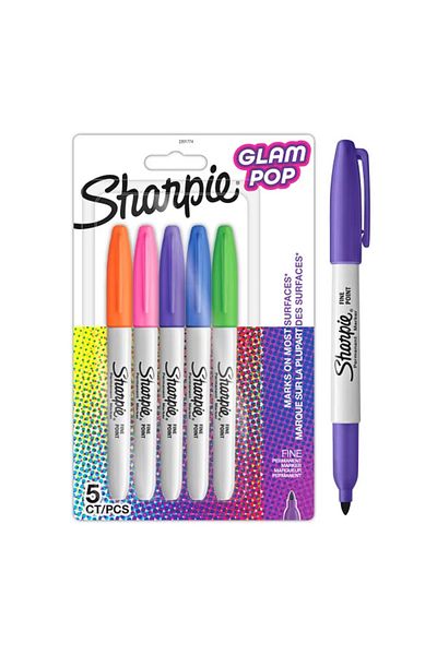 Sharpie Sharpi̇e Fine Permanent Marker Galm Pop 5 Colors