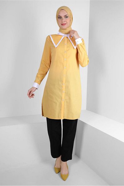 Alvina COLLAR DETAILED SHIRT TUNIC 43817