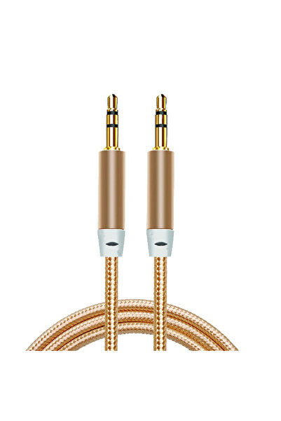 Generic كابل AUX بطول 1 متر - ذهبي
