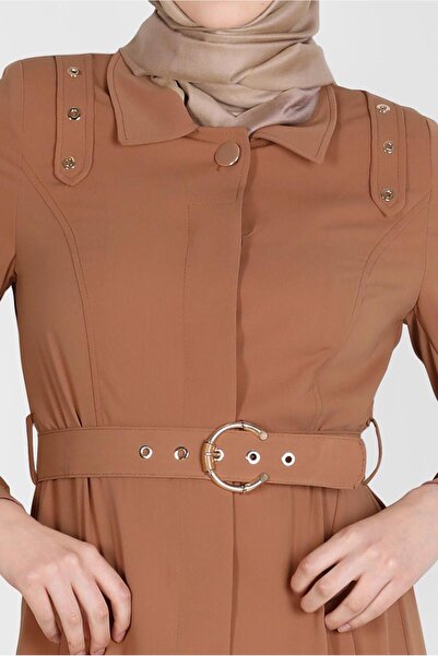Alvina Belt with Eyelet Detail Pardesü 10555