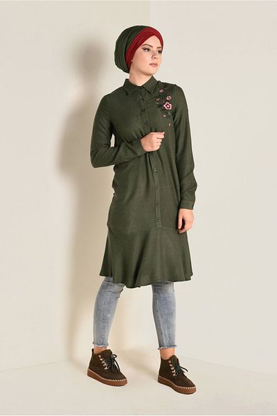 Alvina Embroidered Buttoned Tunic 4737