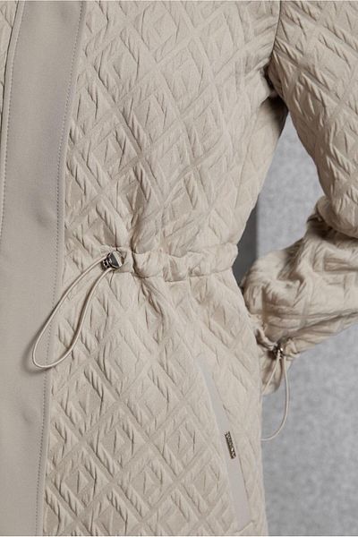 Alvina Quilted Patterned Trench Coat 10929