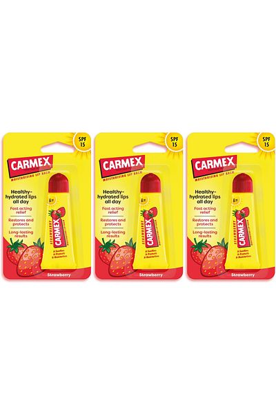 Carmex Strawberry Lip Balm Stick 4.25 X 3