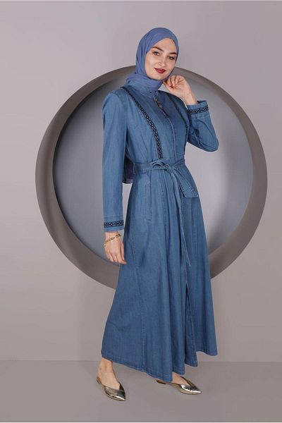 Alvina Τζιν παλτό 10245 - Με φερμουάρ