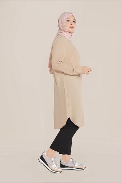 Alvina 20041 Model Hidden Zipper Tunic